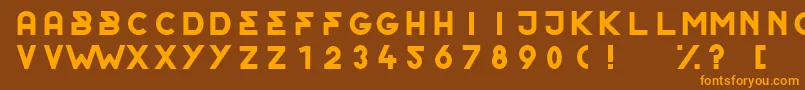 OrderRegular Font – Orange Fonts on Brown Background