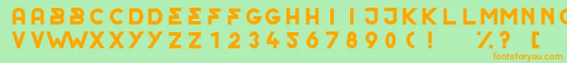 OrderRegular Font – Orange Fonts on Green Background