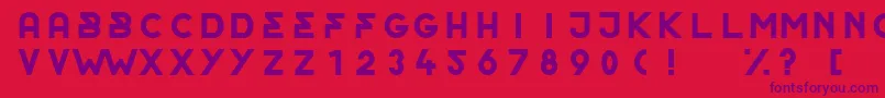 OrderRegular Font – Purple Fonts on Red Background