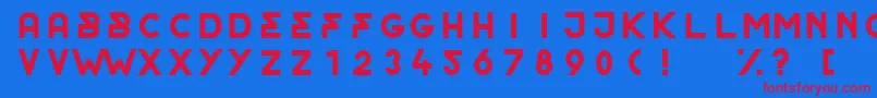 OrderRegular Font – Red Fonts on Blue Background