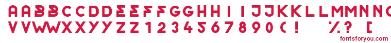 OrderRegular Font – Red Fonts on White Background