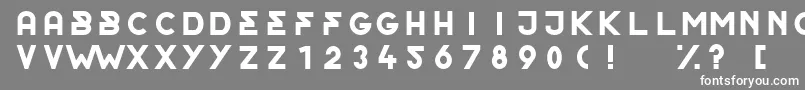 フォントOrderRegular – 灰色の背景に白い文字