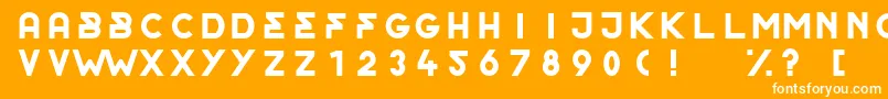 フォントOrderRegular – オレンジの背景に白い文字