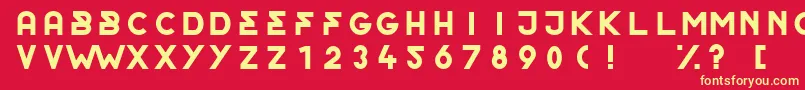 OrderRegular Font – Yellow Fonts on Red Background