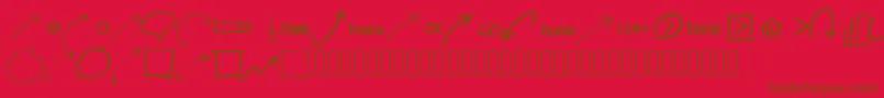 フォントPwnewarrows – 赤い背景に茶色の文字