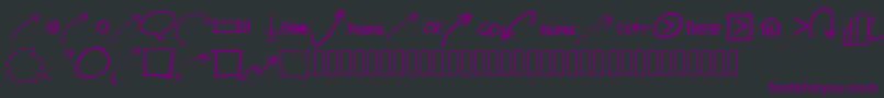 Шрифт Pwnewarrows – фиолетовые шрифты на чёрном фоне