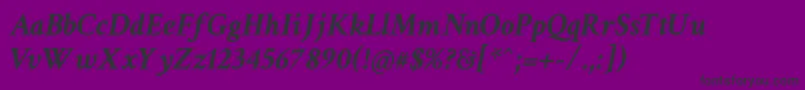 Crimsontext Bolditalic-Schriftart – Schwarze Schriften auf violettem Hintergrund