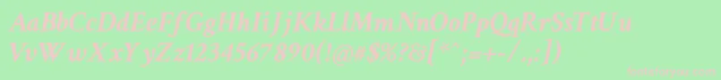 Crimsontext Bolditalic Font – Pink Fonts on Green Background