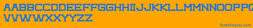 ComplexPromo Font – Blue Fonts on Orange Background