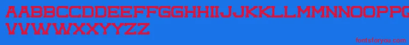 ComplexPromo Font – Red Fonts on Blue Background