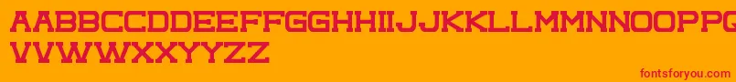 ComplexPromo Font – Red Fonts on Orange Background
