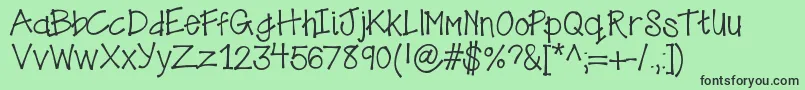 Klcassidy Font – Black Fonts on Green Background