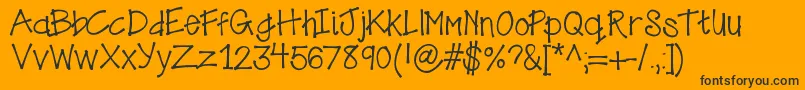 More about Klcassidy Font Klcassidy Font – Black Fonts on Orange Background