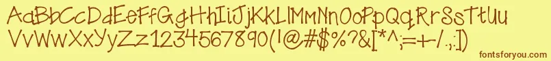 Klcassidy Font – Brown Fonts on Yellow Background