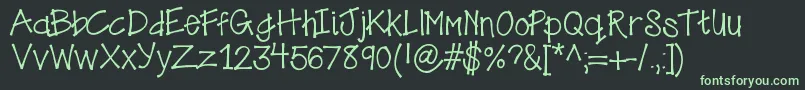 Klcassidy Font – Green Fonts on Black Background