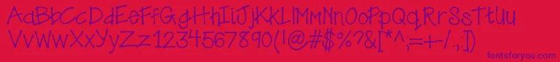 Klcassidy Font – Purple Fonts on Red Background