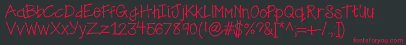Klcassidy Font – Red Fonts on Black Background