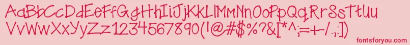 Klcassidy Font – Red Fonts on Pink Background