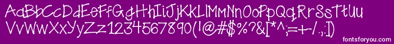 Klcassidy Font – White Fonts on Purple Background