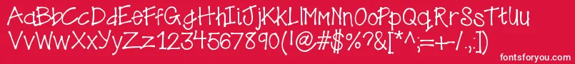 Klcassidy Font – White Fonts on Red Background