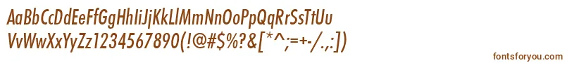 フォントStFunctionCondensedItalic – 白い背景に茶色のフォント
