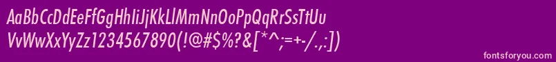 StFunctionCondensedItalic Font – Pink Fonts on Purple Background