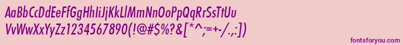 StFunctionCondensedItalic Font – Purple Fonts on Pink Background