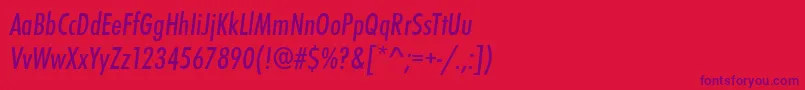 fuente StFunctionCondensedItalic – Fuentes Moradas Sobre Fondo Rojo