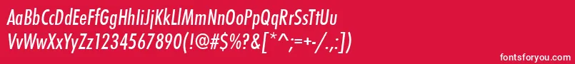 StFunctionCondensedItalic Font – White Fonts on Red Background