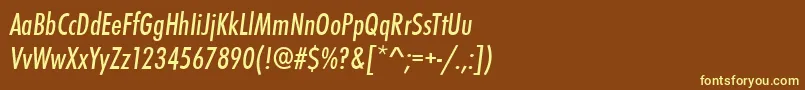 Шрифт StFunctionCondensedItalic – жёлтые шрифты на коричневом фоне