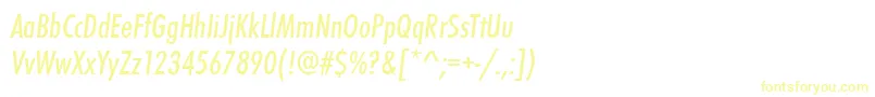 Шрифт StFunctionCondensedItalic – жёлтые шрифты