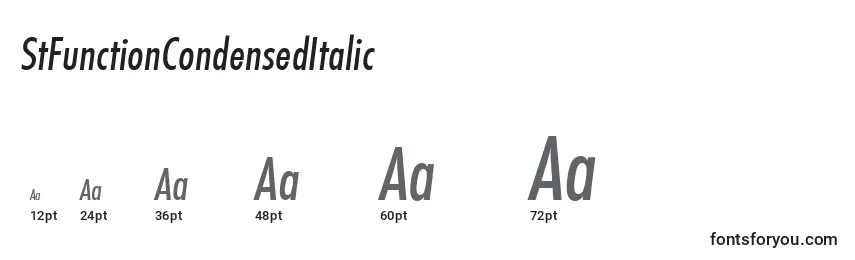 StFunctionCondensedItalic Font Sizes
