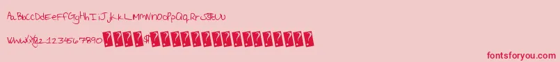 fuente Reaganaldscript – Fuentes Rojas Sobre Fondo Rosa
