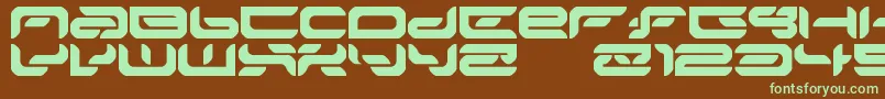 Шрифт Mionta – зелёные шрифты на коричневом фоне