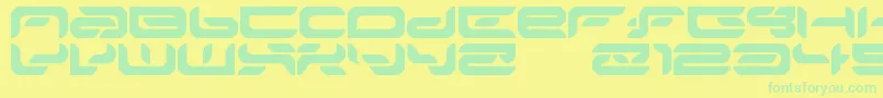 Mionta Font – Green Fonts on Yellow Background