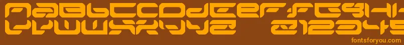 Mionta Font – Orange Fonts on Brown Background