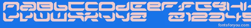 Mionta Font – Pink Fonts on Blue Background