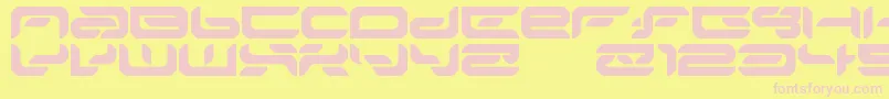 Шрифт Mionta – розовые шрифты на жёлтом фоне