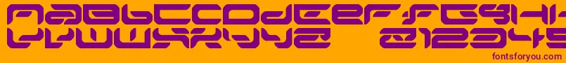 Mionta-fontti – violetit fontit oranssilla taustalla