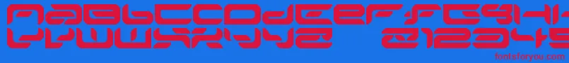 Шрифт Mionta – красные шрифты на синем фоне