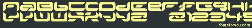 Mionta Font – Yellow Fonts on Black Background