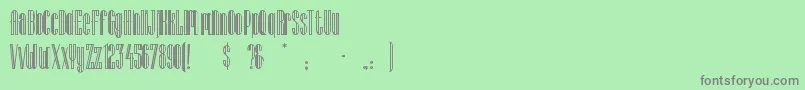 LagniappeInline Font – Gray Fonts on Green Background