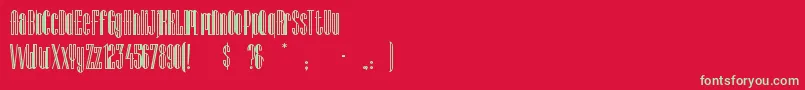 fuente LagniappeInline – Fuentes Verdes Sobre Fondo Rojo