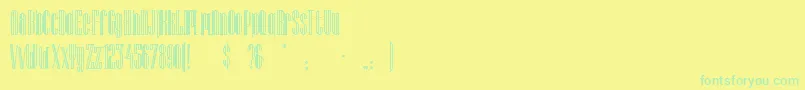 LagniappeInline Font – Green Fonts on Yellow Background