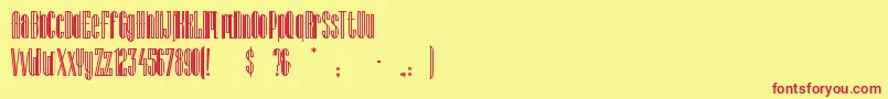 LagniappeInline Font – Red Fonts on Yellow Background