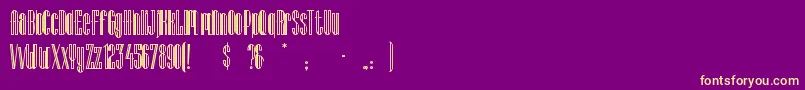 LagniappeInline Font – Yellow Fonts on Purple Background