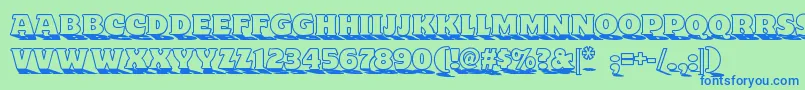 Toylandnf Font – Blue Fonts on Green Background