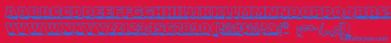 Toylandnf Font – Blue Fonts on Red Background