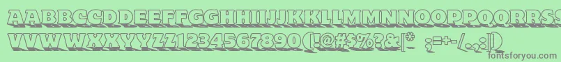 Toylandnf Font – Gray Fonts on Green Background