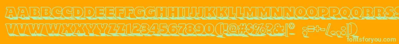 Toylandnf Font – Green Fonts on Orange Background